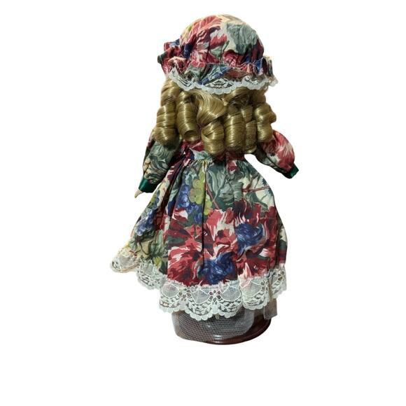 Soft Expressions Porcelain Bisque Doll Girl Curly Blonde Hair Blue Eyes 13” - Picture 5 of 10